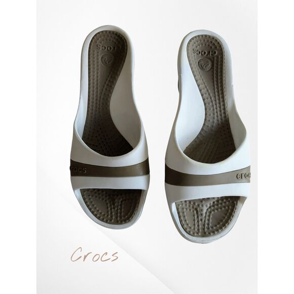 Crocs Women’s Wedge Slide Comfort Croslite Open Toe Slip-On Sandals - Picture 1 of 10